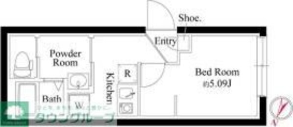 オプション坂下の物件間取画像